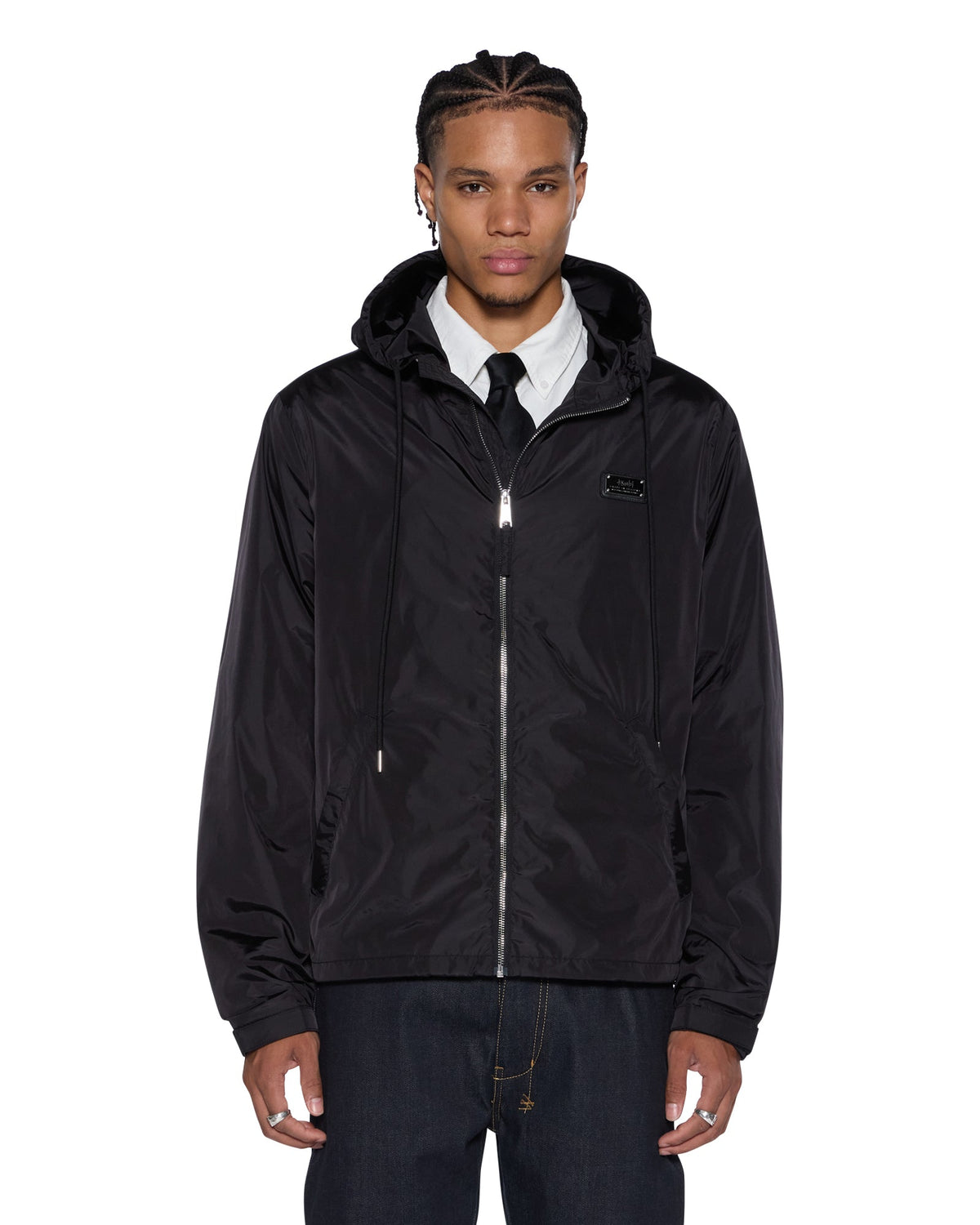 MENS TEK NYLON JACKET BLACK JACKETS