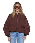WOMENS PILOT BOMBER CHOCOLATE JACKETS