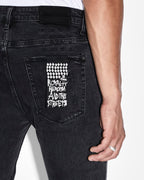 Mens Van Winkle Black Dynamite Trash Skinny Denim Jeans - Black