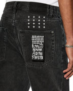 MENS ANTI K NOIR DENIM JEANS