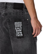 MENS ANTI K SELVEDGE REPLIKA BLACK DENIM JEANS