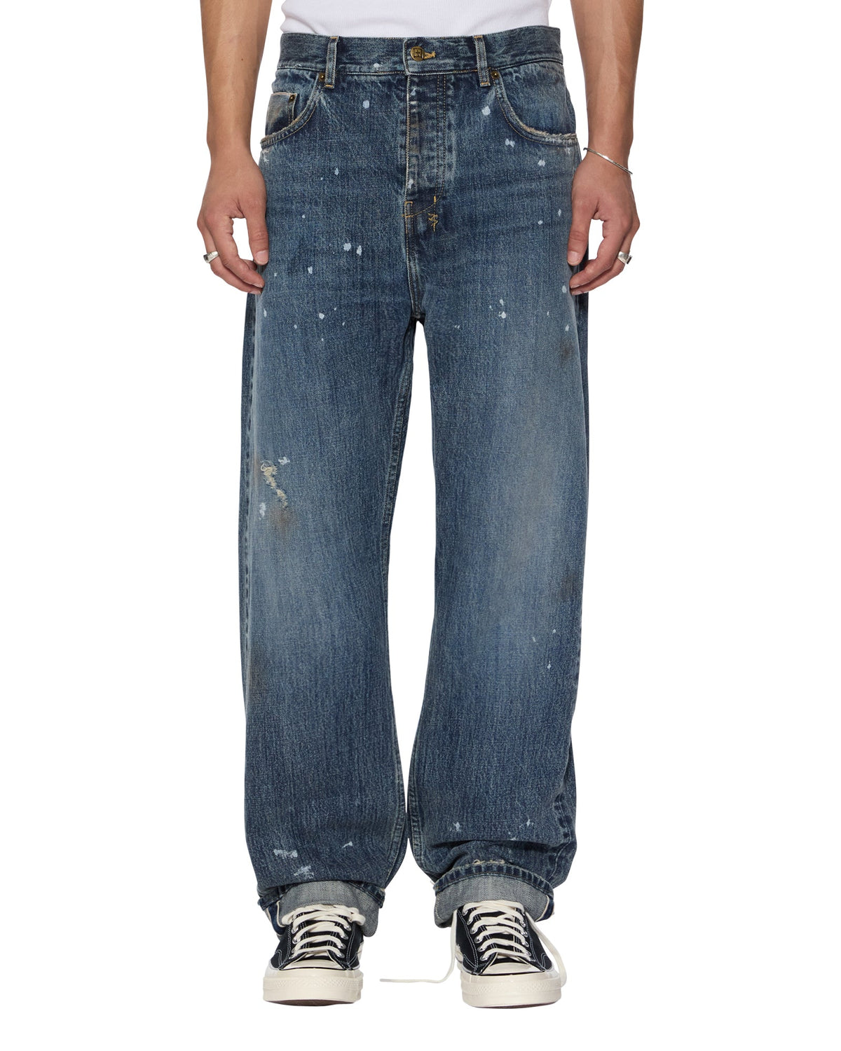 MENS ANTI K SELVEDGE ARTIST BLUE DENIM JEANS