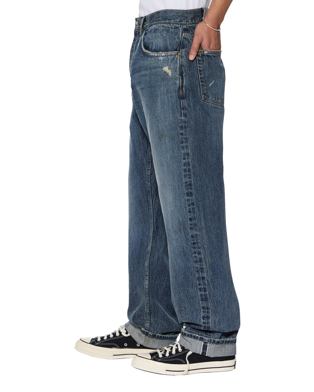 MENS ANTI K SELVEDGE ARTIST BLUE DENIM JEANS