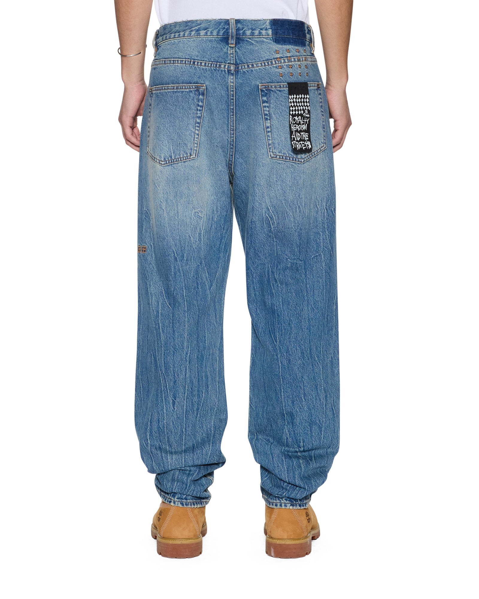 MENS  ANTI K TEXAS BLUE RELAXED DENIM JEANS