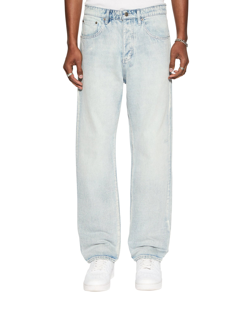 Mens Anti K Legacy Blue Relaxed Denim Jeans - Denim
