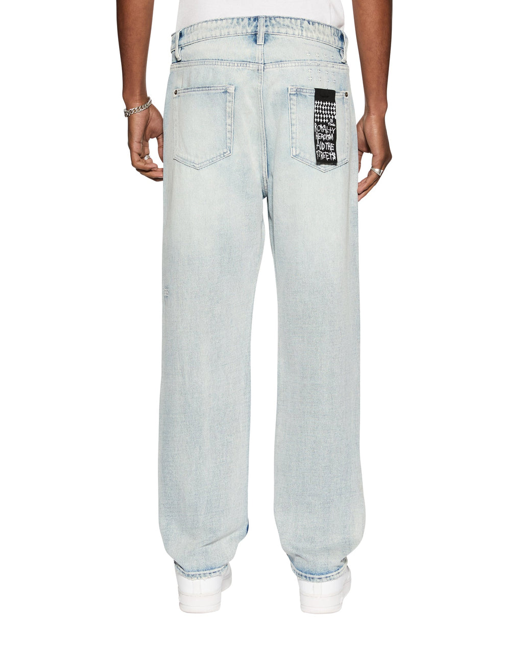 Mens Anti K Legacy Blue Relaxed Denim Jeans - Denim