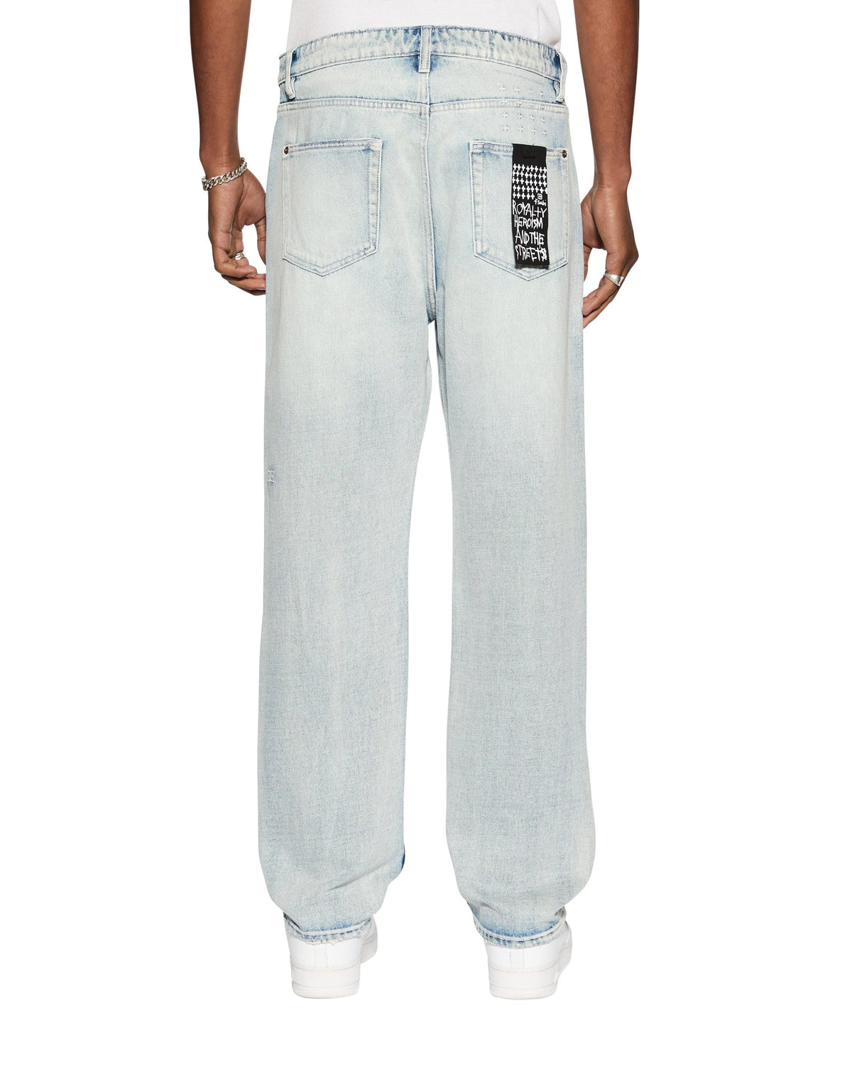 Mens Anti K Legacy Blue Relaxed Denim Jeans - Denim