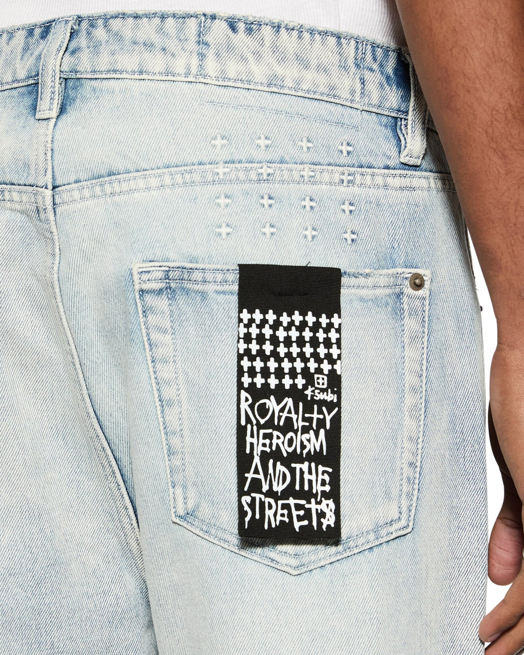 Mens Anti K Legacy Blue Relaxed Denim Jeans - Denim