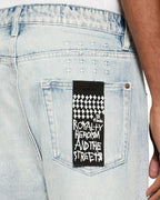 Mens Anti K Legacy Blue Relaxed Denim Jeans - Denim