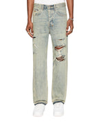 Mens Anti K Stagelight Trashed Relaxed Denim Jeans - Denim