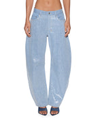 WOMENS BARREL JEAN SEQUIN SPIRIT SPARK DENIM JEANS