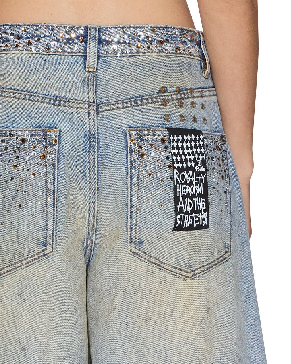 Womens Lax Jean Field Blue Spark Oversized Denim Jeans - Denim