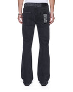 MENS BRONKO ASHER BLACK TRASHED DENIM JEANS