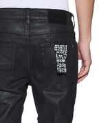 MENS BRONKO BACKSTAGE BLACK STUDDED DENIM JEANS