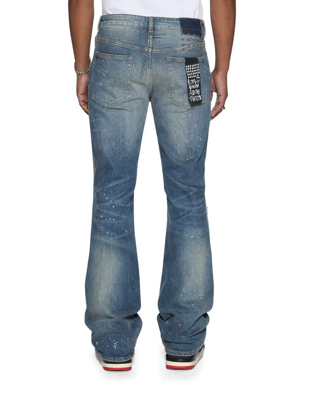 MENS BRONKO HENDRIX BLUE REPAIR DENIM JEANS