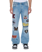 MENS BRONKO TRUE PATCHED DENIM JEANS