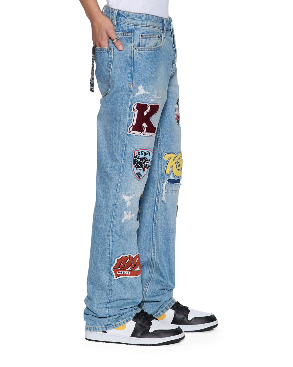 MENS BRONKO TRUE PATCHED DENIM JEANS