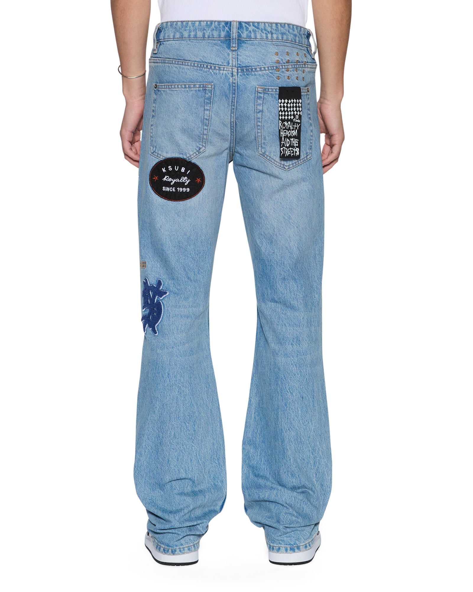 MENS  BRONKO TRUE PATCHED BOOTCUT DENIM JEANS