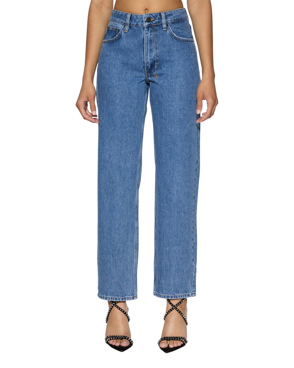 Womens Brooklyn Heritage Straight Denim Jeans - Denim