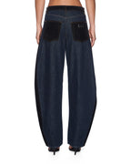 WOMENS BARREL JEAN VIXEN SPLICED DENIM JEANS