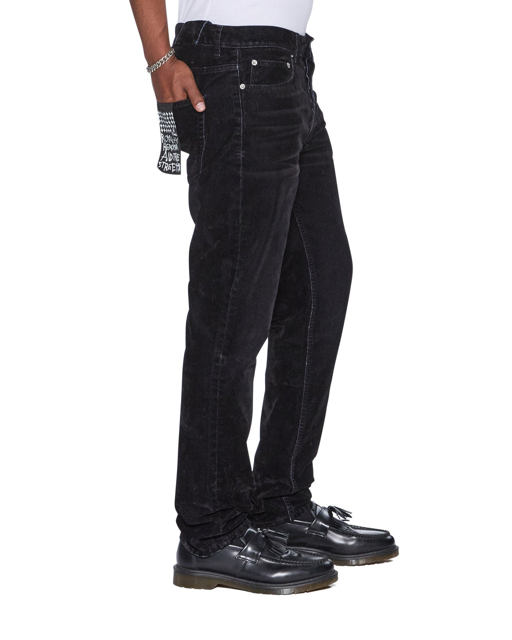 Mens Chitch Black Blur Slim Denim Jeans - Black