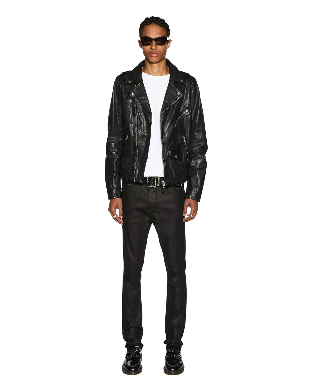 MENS CHITCH BLACK WAX DENIM JEANS