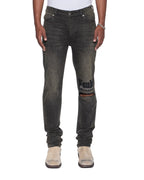 Mens Chitch Graphite Racer Slim Denim Jeans - Grey