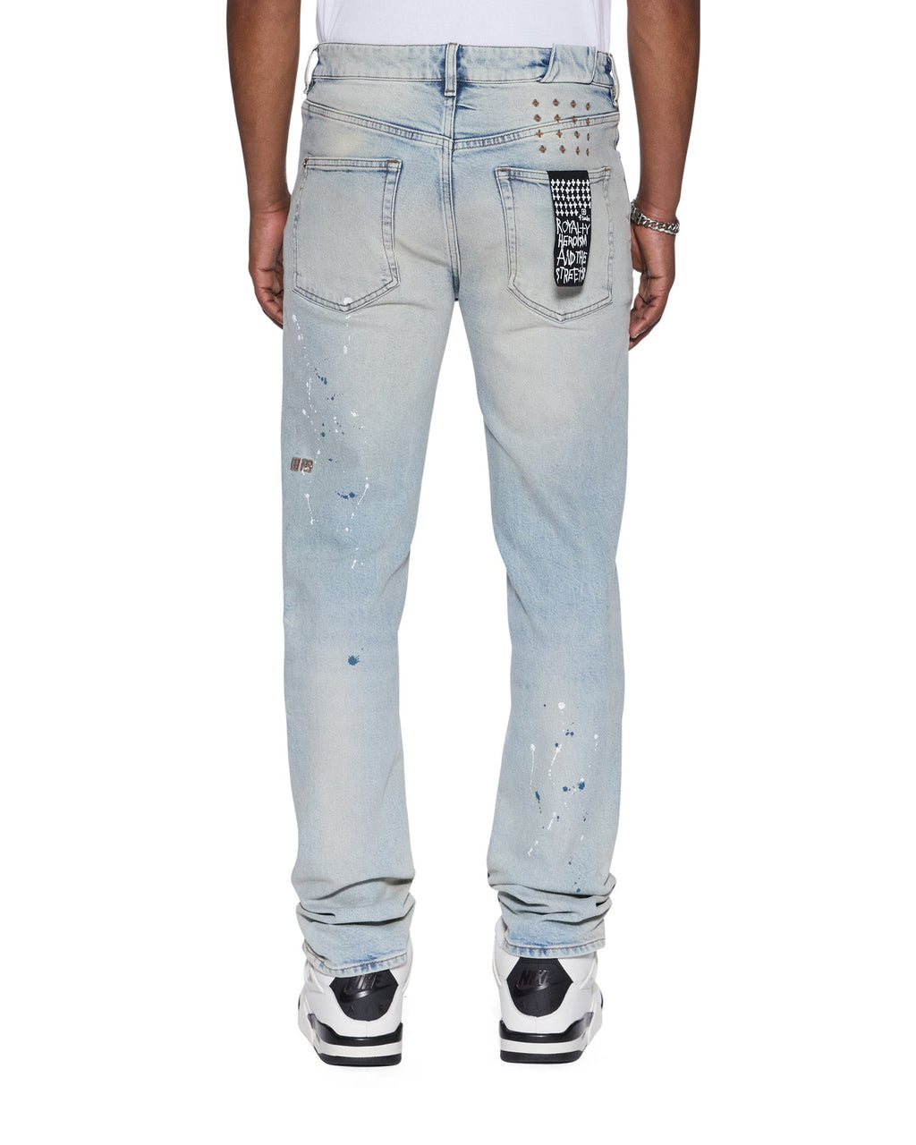 Mens Chitch Kristal Painted Slim Denim Jeans - Denim