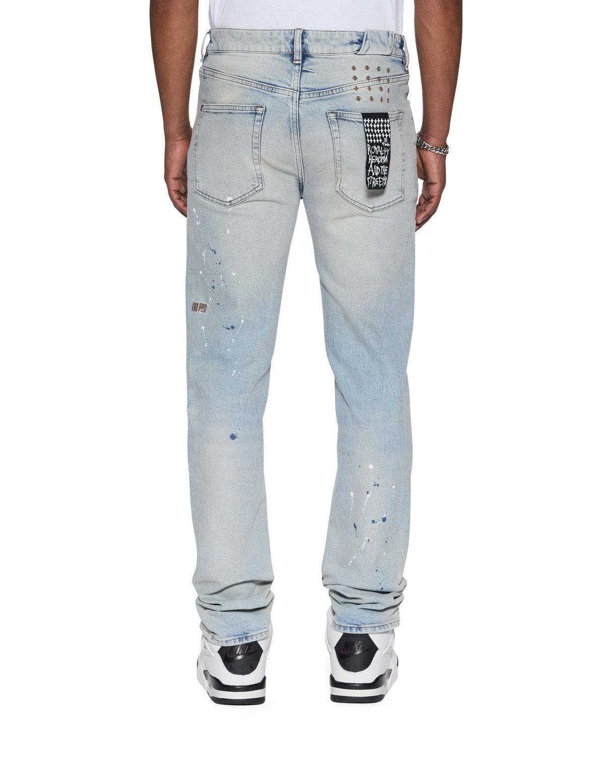 Mens Chitch Kristal Painted Slim Denim Jeans - Denim