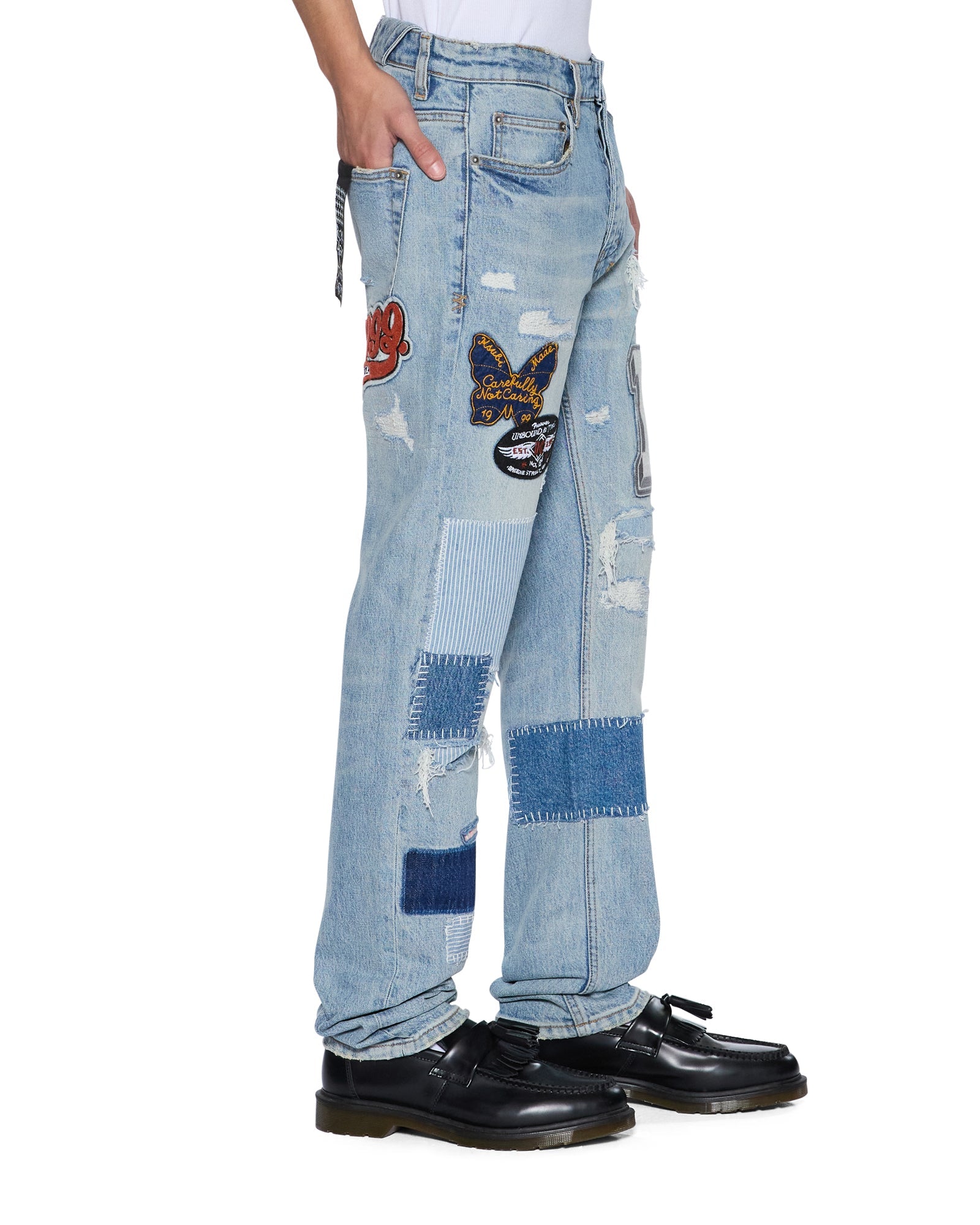 MENS  CHITCH MANHATTAN REPAIR SLIM DENIM JEANS