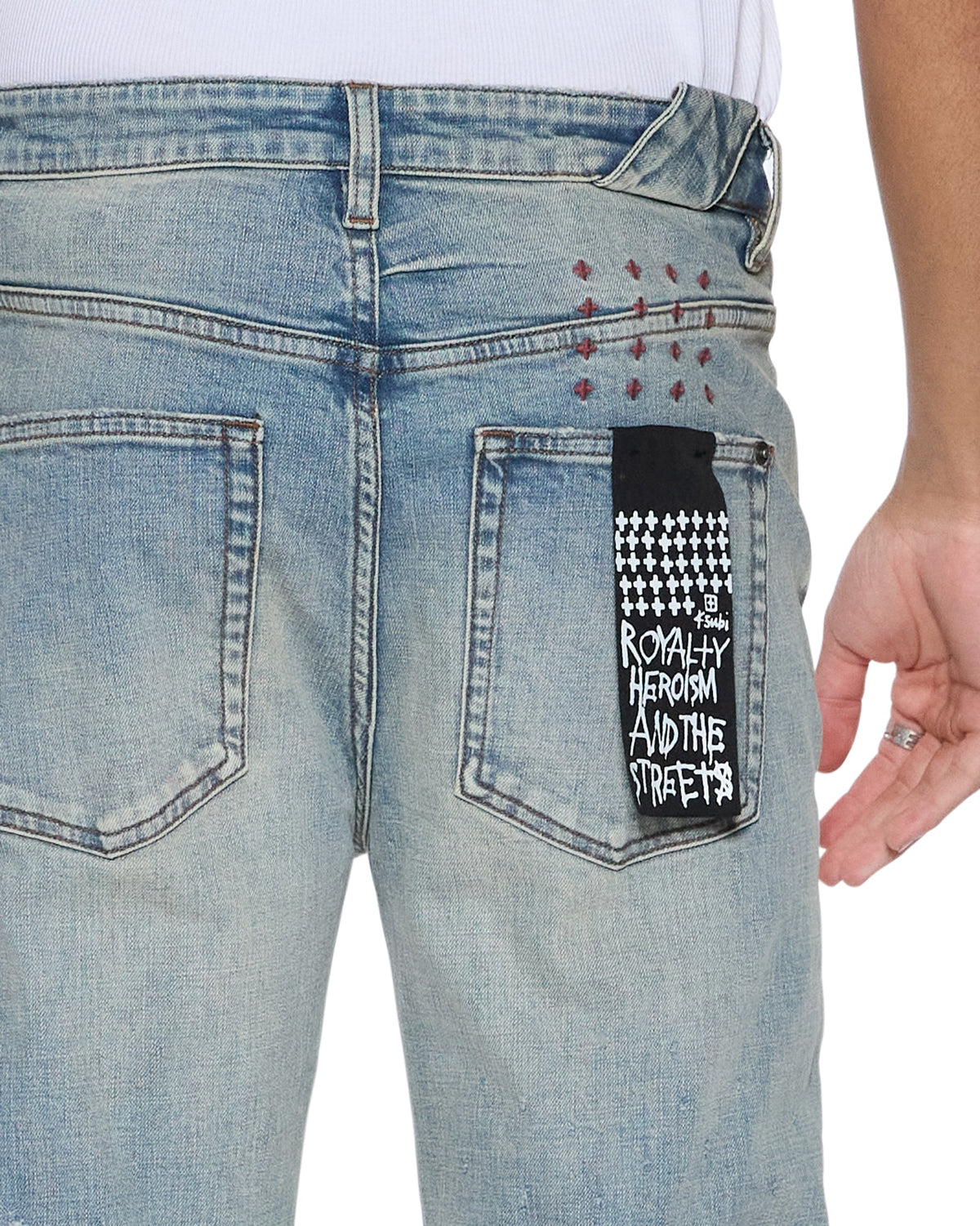 MENS CHITCH SCATTER BLUE DENIM JEANS