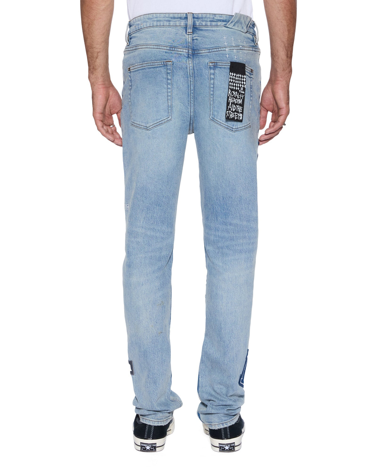 MENS CHITCH STRIKER PATCHED DENIM JEANS