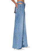 WOMENS STRIDER DETTACHED BELTED CHROMA DENIM JEANS