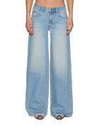 Womens Dropout Jean Traveller Blue Relaxed Denim Jeans - Denim