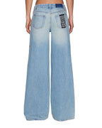 Womens Dropout Jean Traveller Blue Relaxed Denim Jeans - Denim