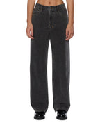 Womens Empire Jean Cinder Relaxed Straight Denim Jeans - Black
