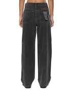 Womens Empire Jean Cinder Relaxed Straight Denim Jeans - Black