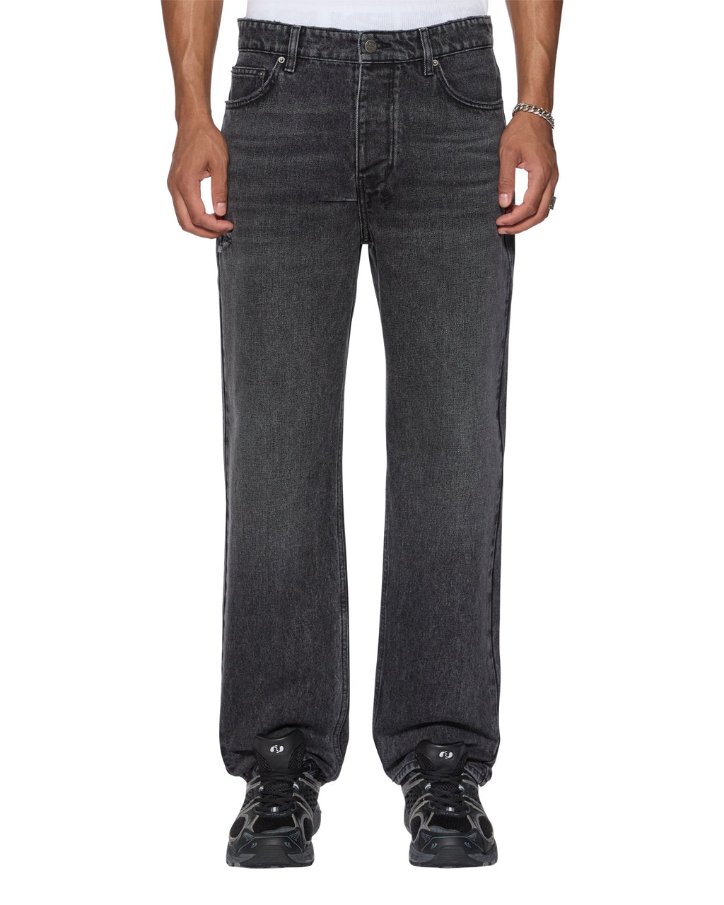MENS HAZLOW BLACK ROKK DENIM JEANS