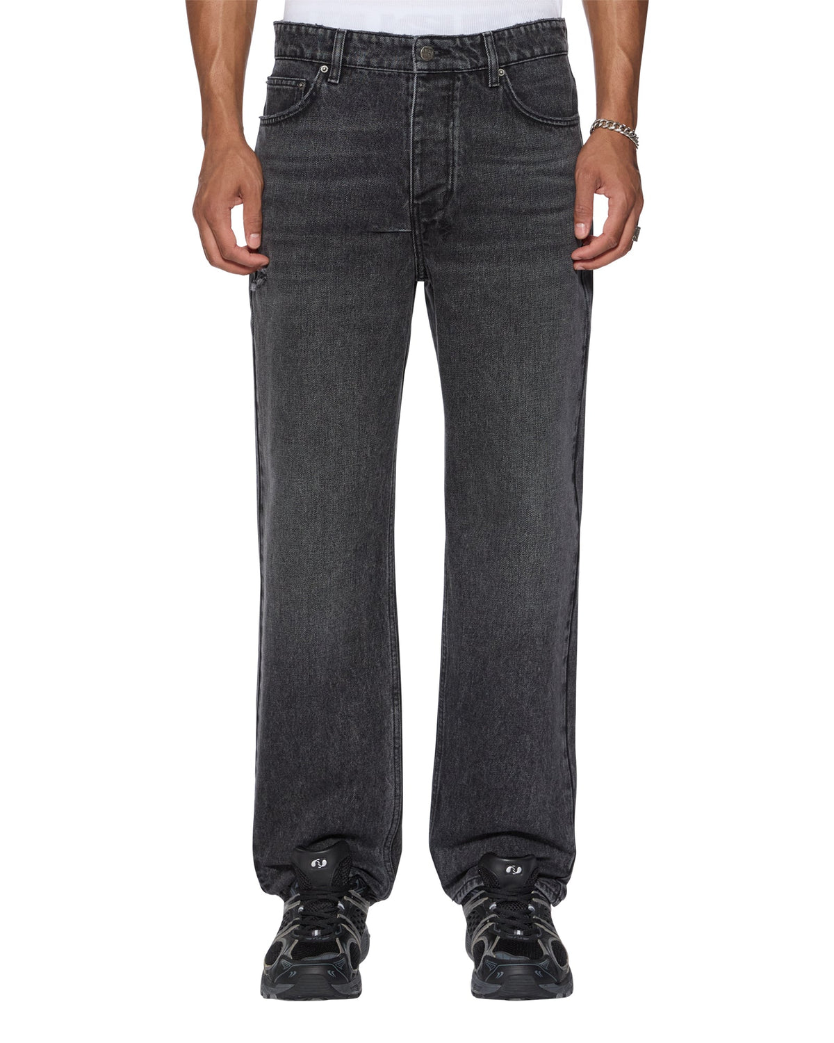 MENS HAZLOW BLACK ROKK DENIM JEANS