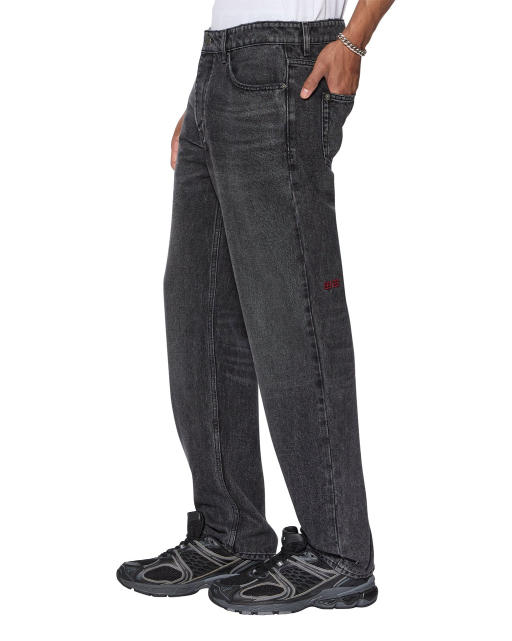 MENS HAZLOW BLACK ROKK DENIM JEANS