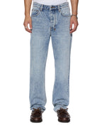 Mens Hazlow Bunker Blue Straight Denim Jeans - Denim