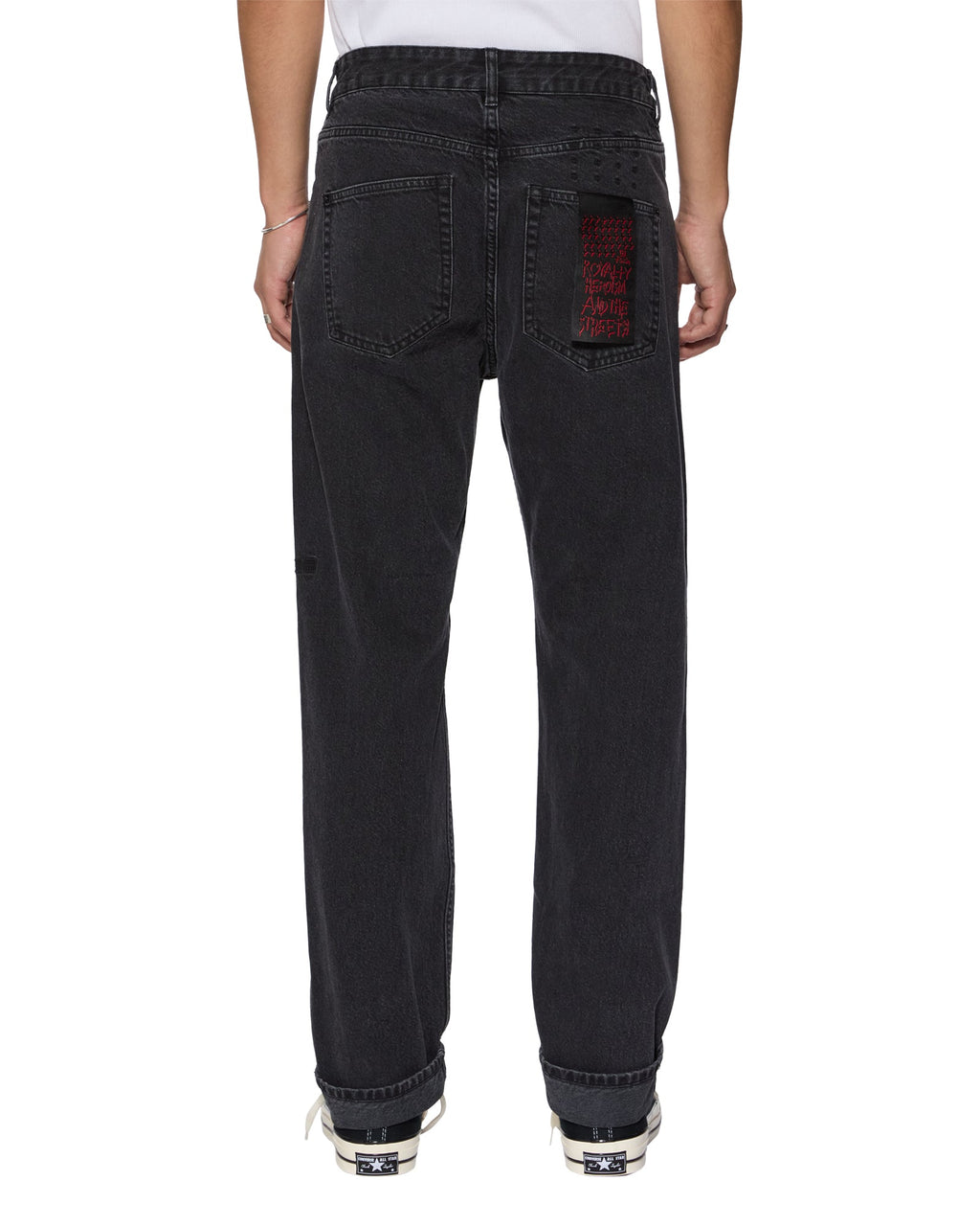 MENS HAZLOW SELVEDGE NY BLACK DENIM JEANS