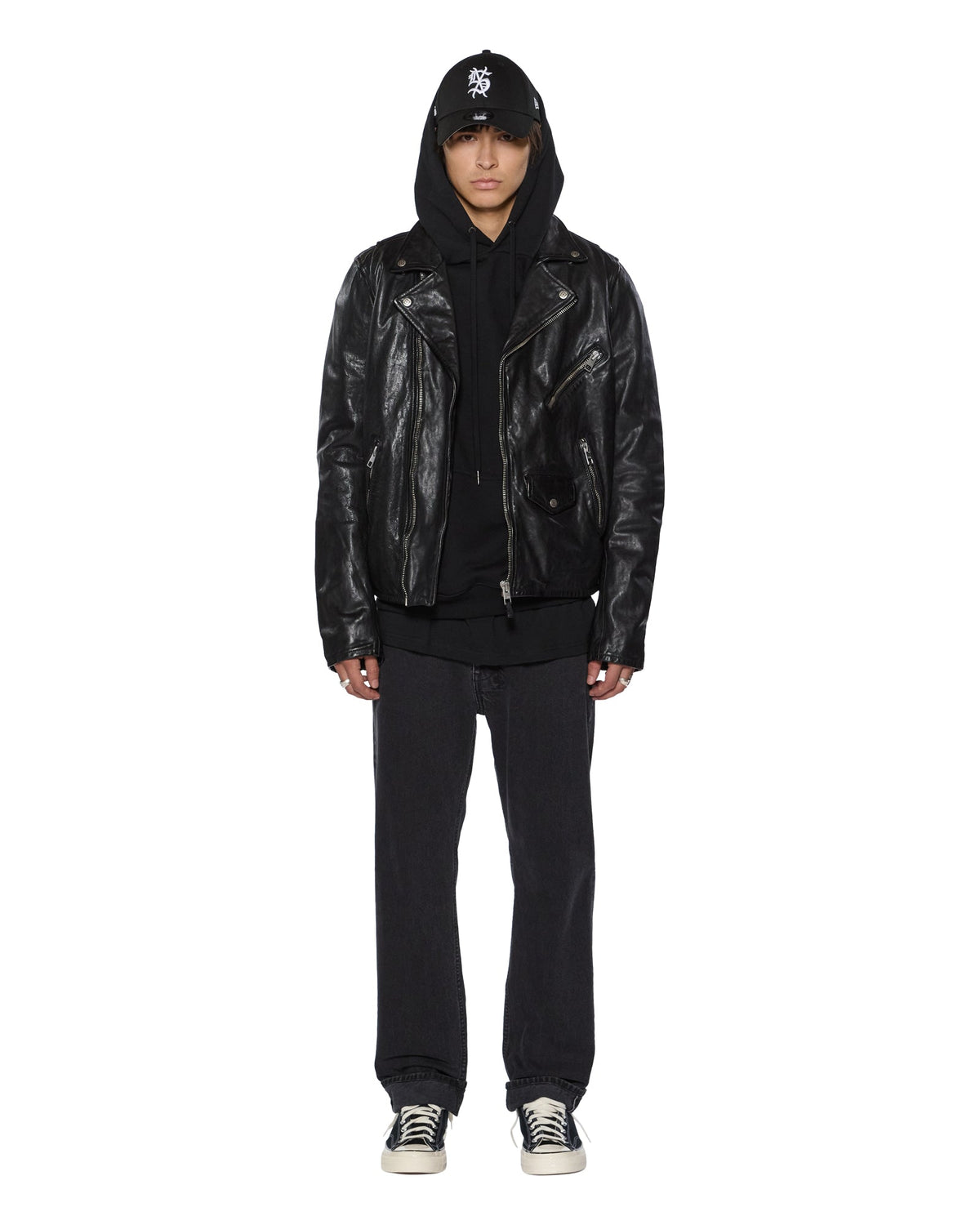 MENS HAZLOW SELVEDGE NY BLACK DENIM JEANS