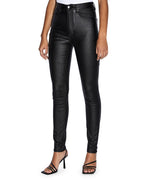 Womens Hi N Wasted Xtra Jet Black Wax Skinny Denim Jeans - Black