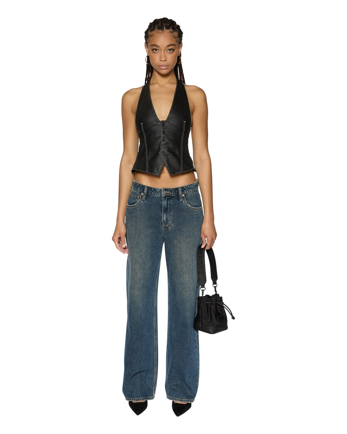 Womens Low Rider Sandstorm Baggy Denim Jeans - Denim