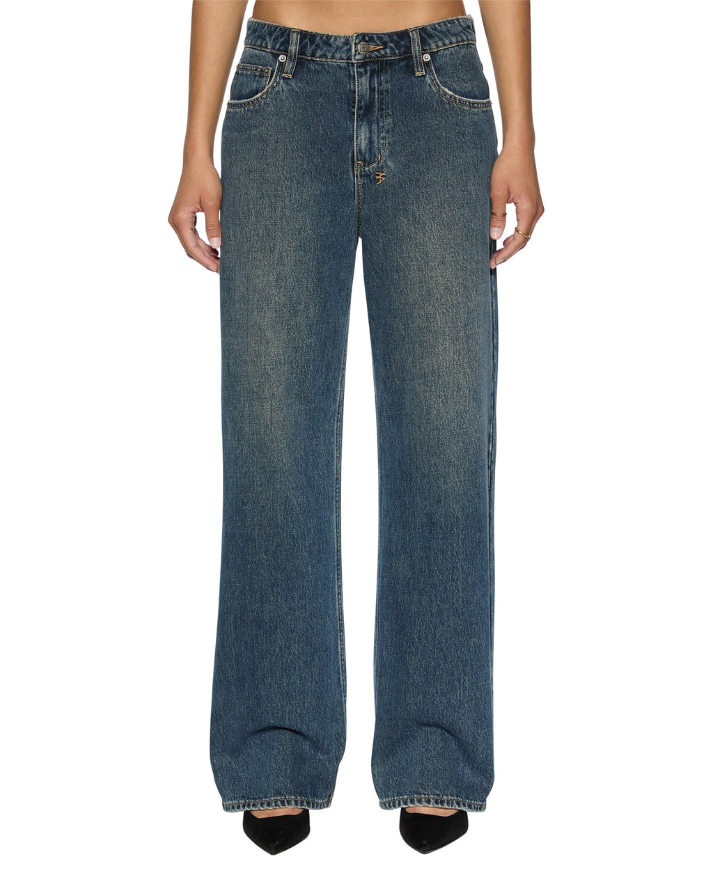 Womens Low Rider Sandstorm Baggy Denim Jeans - Denim