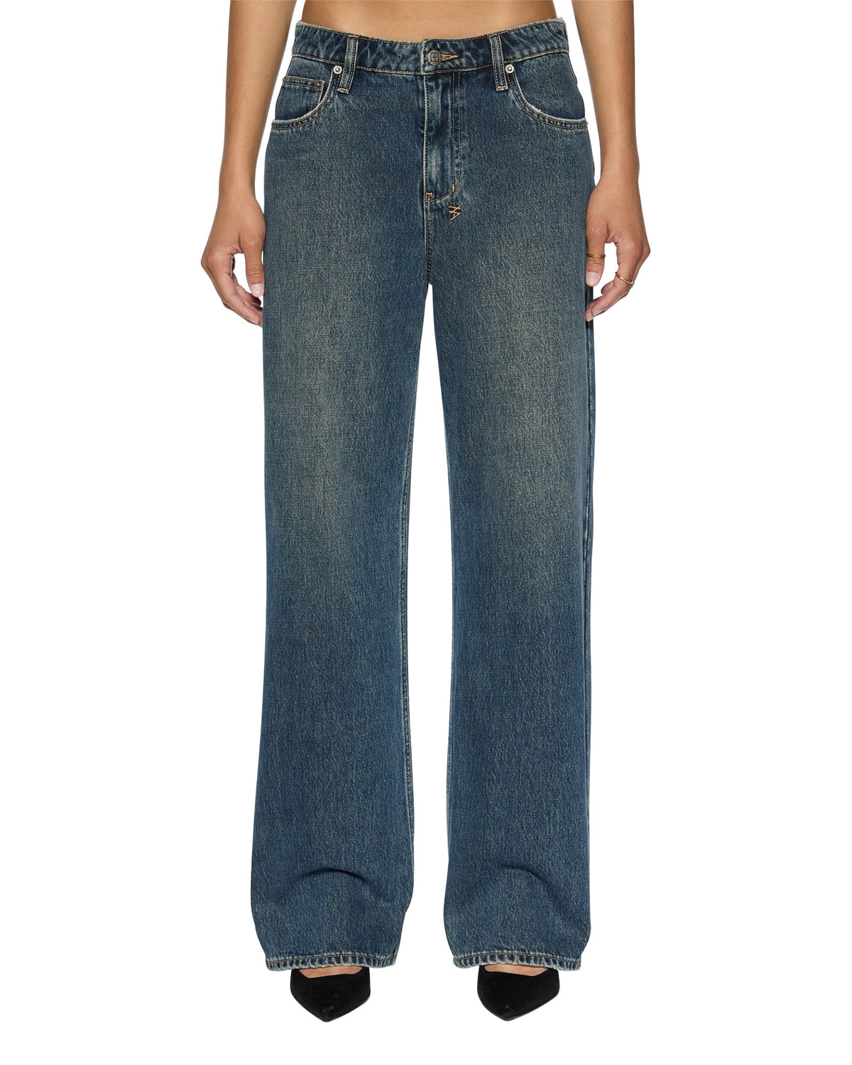 Womens Low Rider Sandstorm Baggy Denim Jeans - Denim