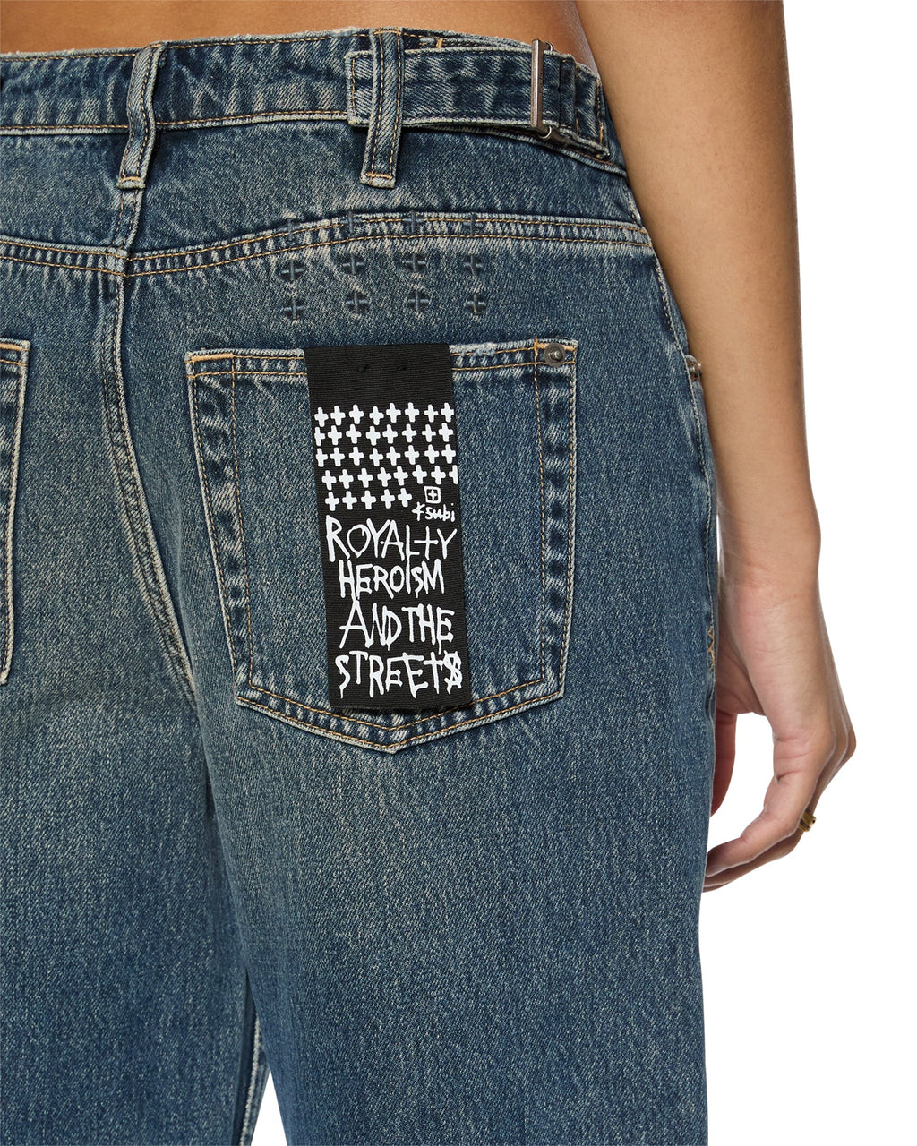Womens Low Rider Sandstorm Baggy Denim Jeans - Denim