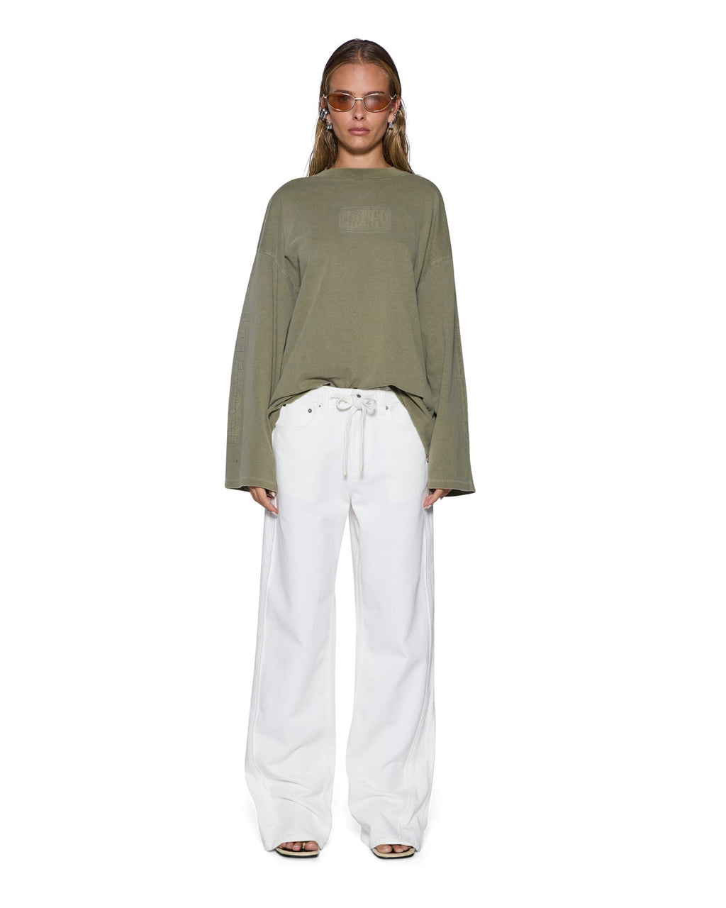 WOMENS LOW RIDER TRAK BLANC DENIM JEANS