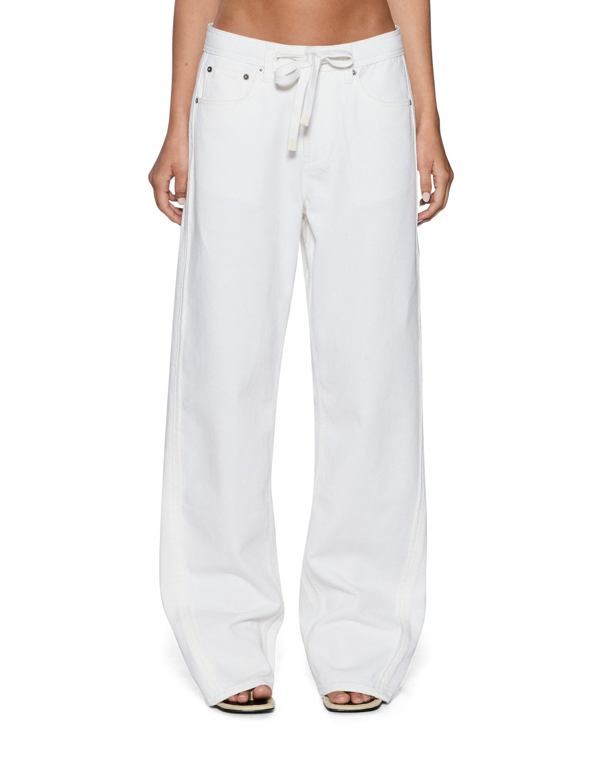 WOMENS LOW RIDER TRAK BLANC DENIM JEANS